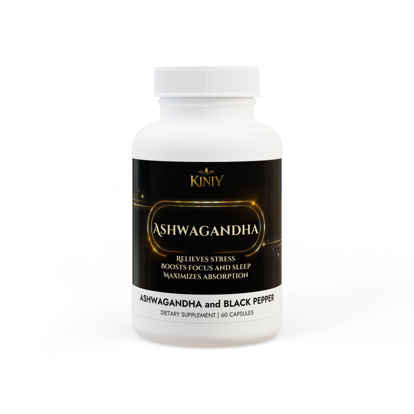 Ashwagandha and Black Pepper Supplement (60 capsules)